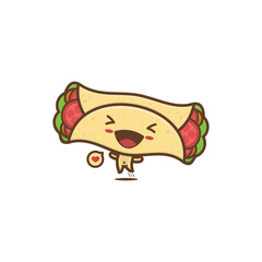 cute kebab mascot