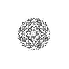 Flower mandala vector illustration. Vintage decorative elements.