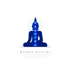 abstract illustration of Buddha Purnima Background.