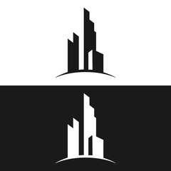 illustration vector graphic of building. perfect of logos for building business, architects, real estate etc.