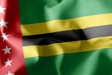 3D illustration flag of Santander is a region of Colombia. Wavin