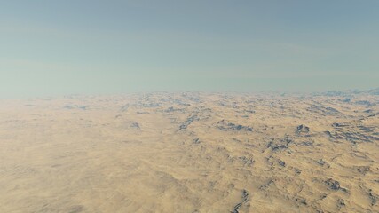 a computer-generated surface, a fantasy world