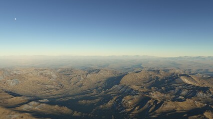 a computer-generated surface, a fantasy world