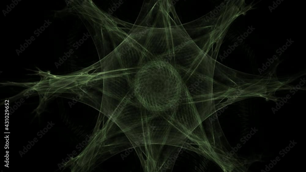 Poster futuristic video animation with glowing particle stripe object in slow motion, 3840x2160 loop 4k