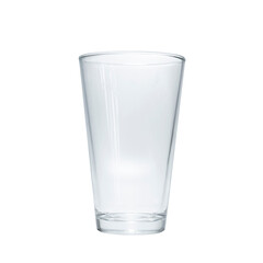 Long shape. Empty glass isolated