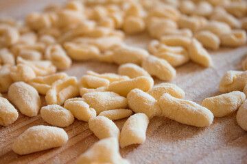 Cavatelli pasta, typical from Southern Italy