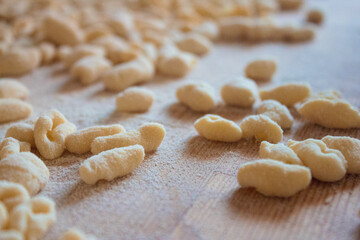 Cavatelli pasta, typical from Southern Italy