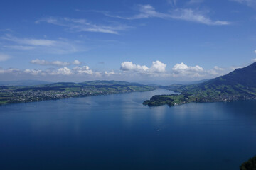 lake and mountains