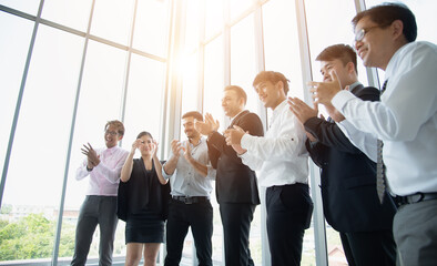 Obraz premium Team Smart Business, Workshop Event Meeting. Executive , Business Event Training developrer, Seminars, Management, Education And Development in Corporate. Digital Marketing Training Team. 