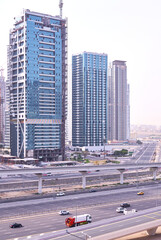 Fototapeta premium architectural landscape of big city dubai