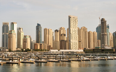 architectural landscape of big city dubai