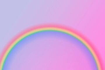 rainbow on pink background
