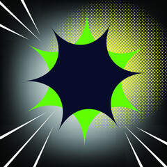 ABSTRACT GREEN AND BLACK COMIC ZOOM BACKGROUND