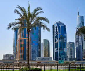 Fototapeta na wymiar Modern architecture of Dubai for tourists
