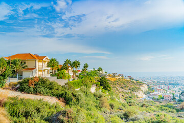 Limassol city view from the hill