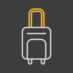 Baggage, luggage vector icon on dark background