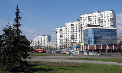 Fototapeta na wymiar Quarters of the city of Kiev