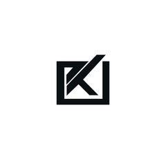 Initial K icon logo design vector modern style
