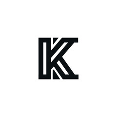 Initial K icon logo design vector modern style