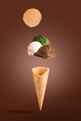cono gelato artigianale - foto mockup