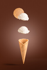 cono gelato artigianale - foto mockup