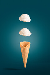 cono gelato artigianale - foto mockup