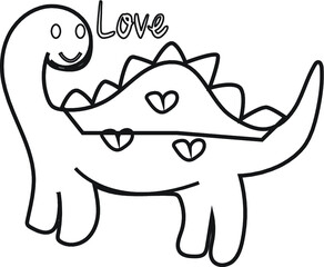 cartoon dinosaur coloring page