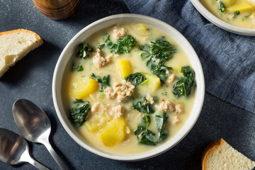 Homemade Potatoe and Sausage Toscana Soup