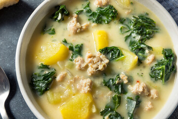 Homemade Potatoe and Sausage Toscana Soup
