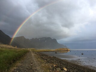 rainbow over the sea
