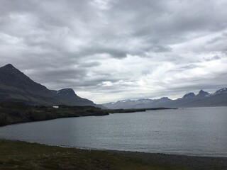 lake and mountains