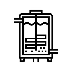 fermentation pharmaceutical production line icon vector. fermentation pharmaceutical production sign. isolated contour symbol black illustration