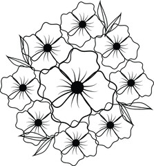 FLOWERS COLORING PAGE