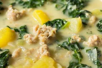 Homemade Potatoe and Sausage Toscana Soup