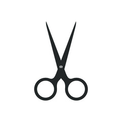 simple scissors icon on white background