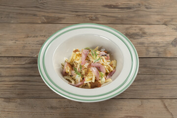 herring and apple salad with potatoes