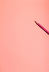 pink paper with pencil