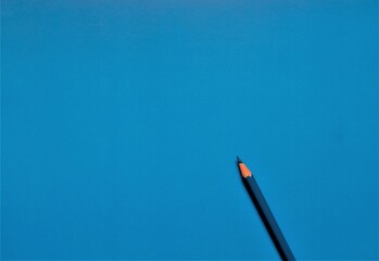 one pencil on the desktop