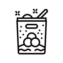 ice cream leisure line icon vector. ice cream leisure sign. isolated contour symbol black illustration