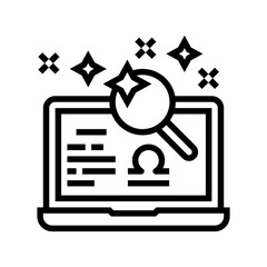 horoscope leisure line icon vector. horoscope leisure sign. isolated contour symbol black illustration