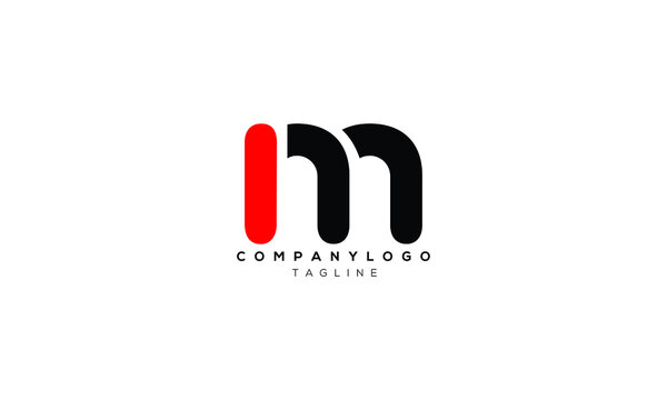 IM MI I AND M Abstract initial monogram letter alphabet logo design