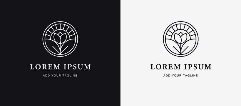 Flower Emblem Logo