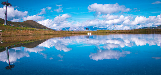 lake and mountains