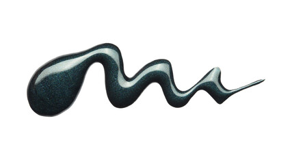 Obraz premium Blot of dark green nail polish isolated on white