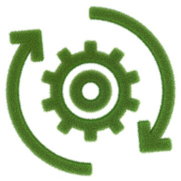 gr&uuml;nes Zahnrad als Symbol