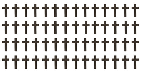 Religious wooden cross. On white background. Isolated. Copying. Print