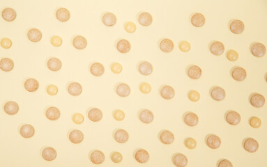 A photo of different medical tablets and pills