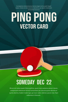 Ping Pong, table tennis flyer, poster design