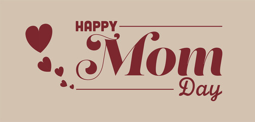 Happy Mothers day with hearts