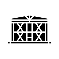 production facility concrete glyph icon vector. production facility concrete sign. isolated contour symbol black illustration